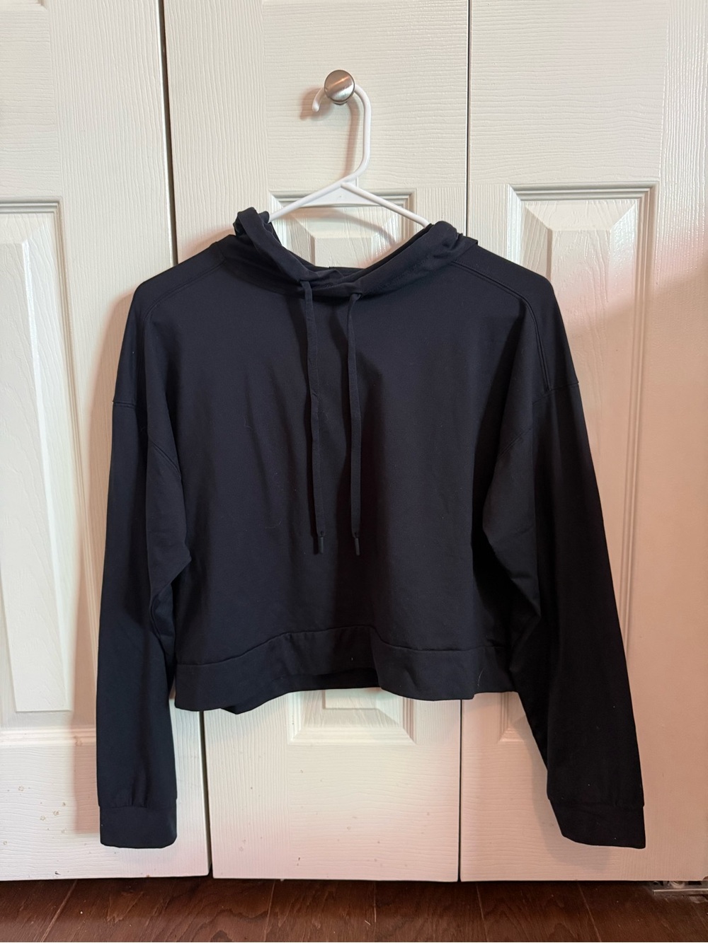 all in motion Black Cropped Hoodie with Drawstring